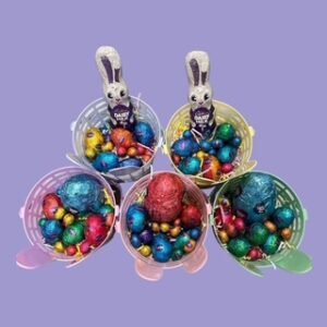 Large Easter buckets with eggs
