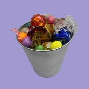 Easter bucket with Lindor, Ferreros, Toblerone